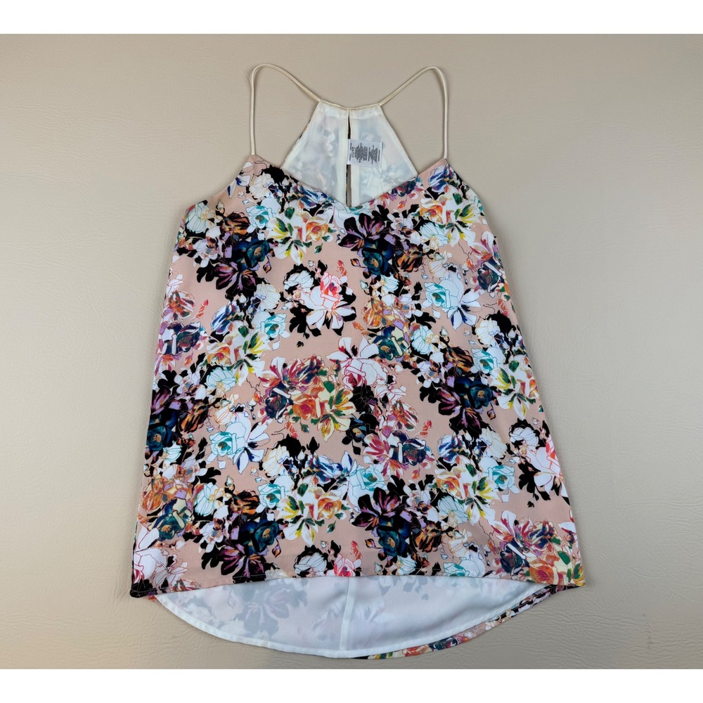 Floral‎ Boho Cami Tank Top High Low Racerback XS Express